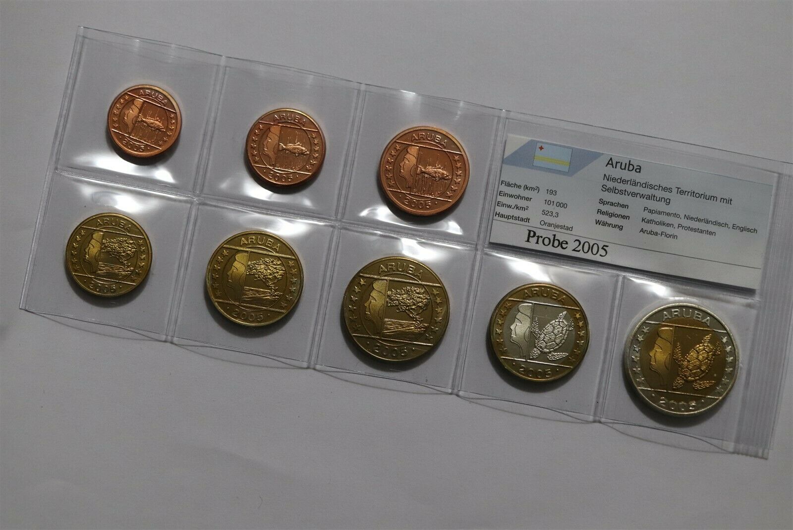 ARUBA 2005 FANTASY EURO PATTERN COIN SET B36 #102