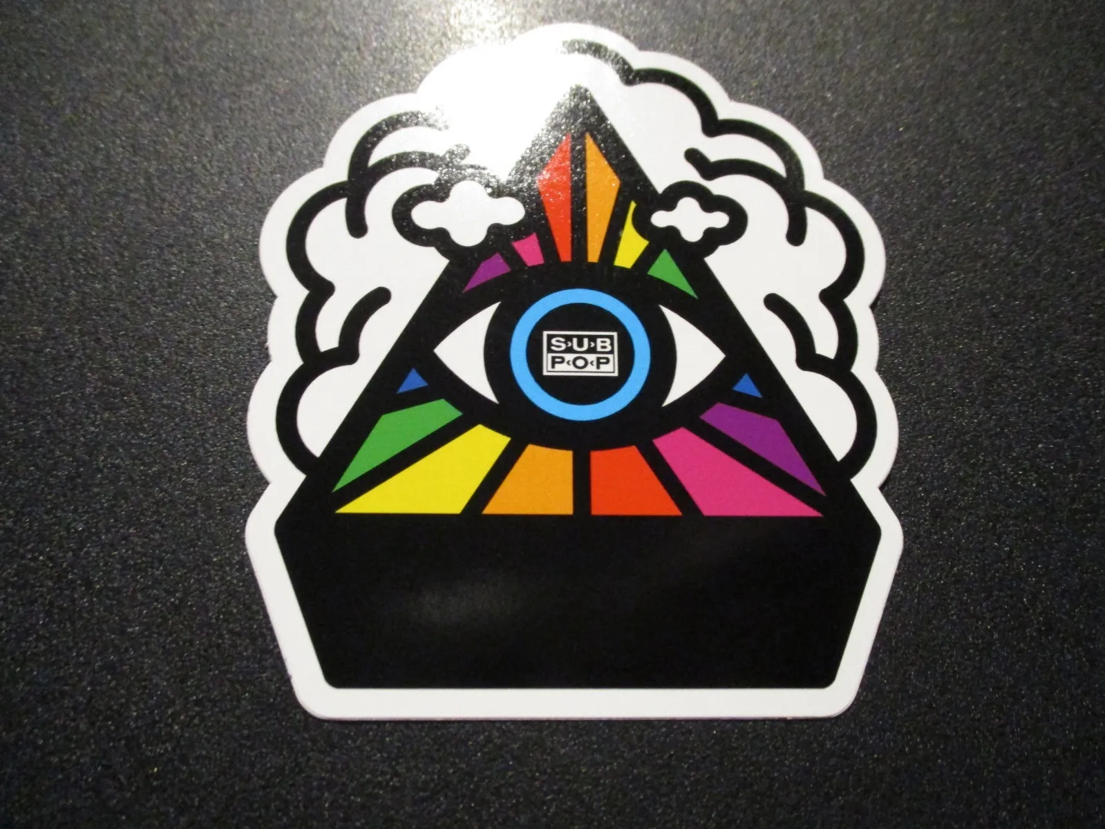 Sub Pop Records Seattle 3.5" Eye Pyramid Logo Sticker Decal Pearl Jam Nirvana