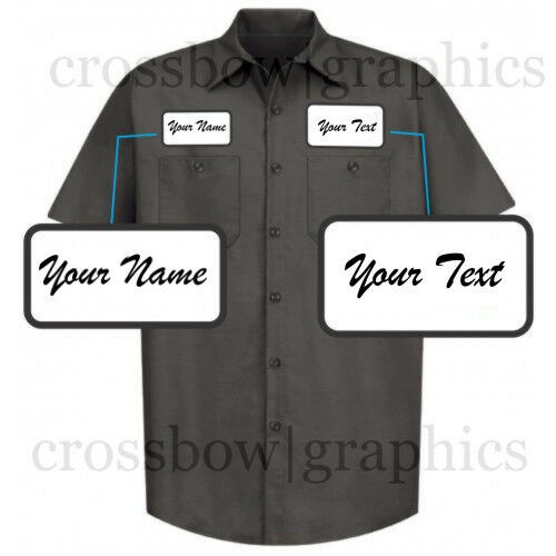 DICKIES Mens CUSTOM SCRIPT Short Sleeve Work Shirt Classic Workwear Uniform S-5X